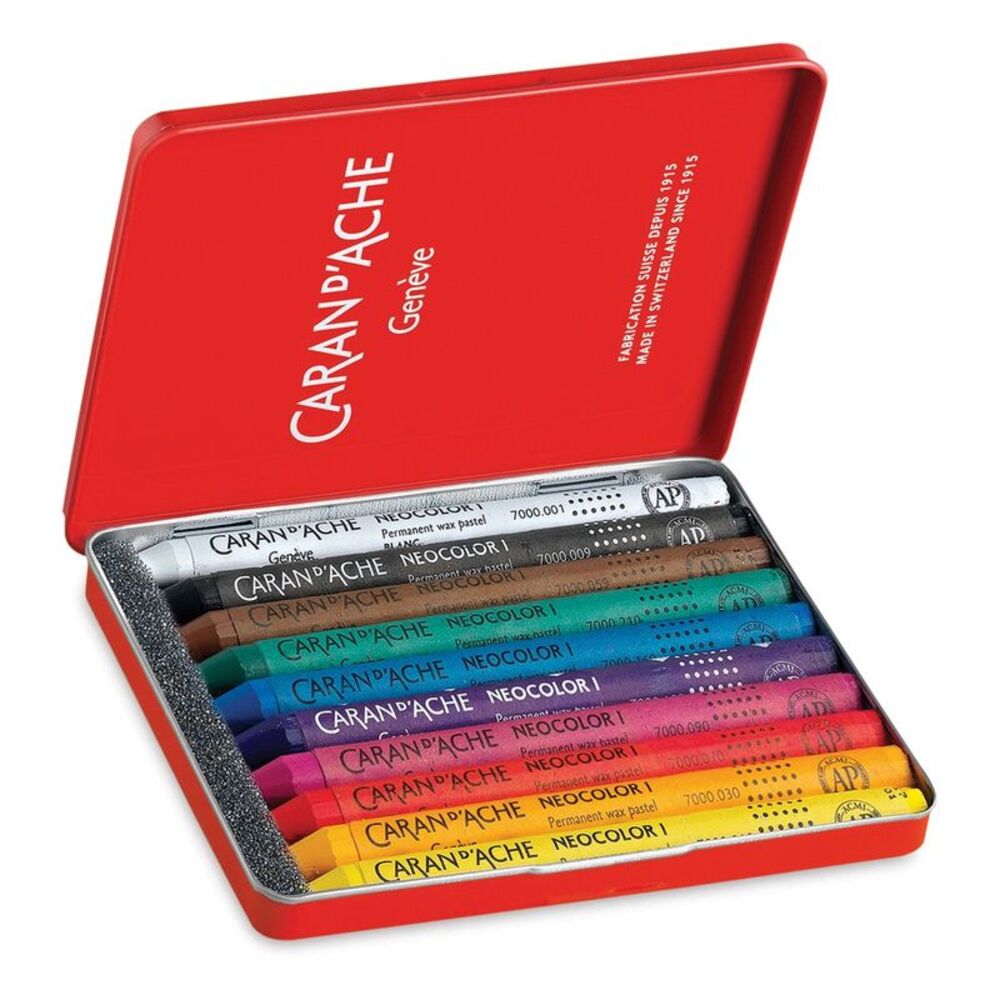 Caran DAche Neocolor I Water-Resistant Wax Pastels - 10 colors - Picture 2 of 2